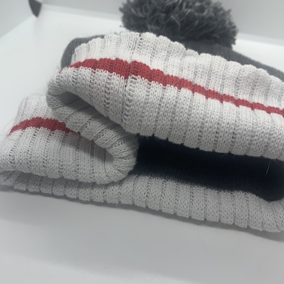 Sock Monkey Styled Winter Hat w/ pom pom - Picture 2 of 2